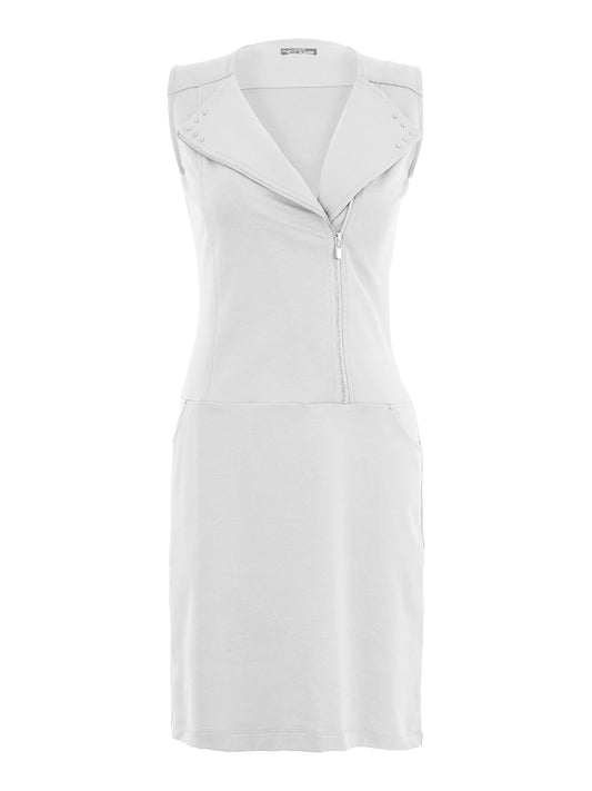 Dolcezza Asymmetric Zip Sleeveless Dress Dress 25240