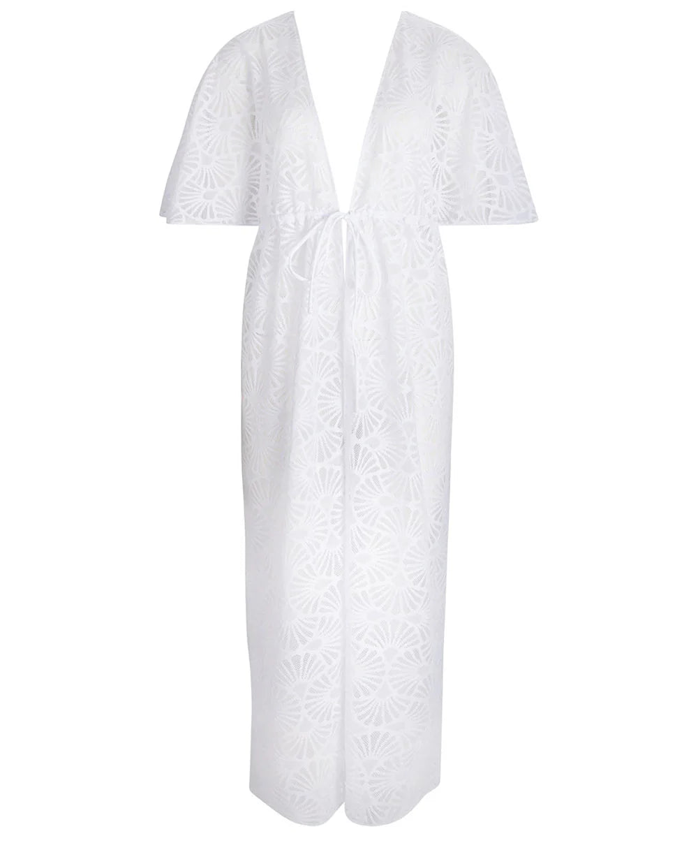 Antigel Long kimono-style beach dress