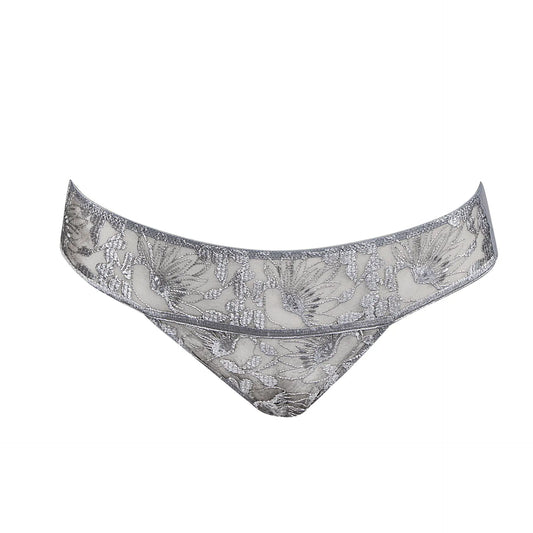 Andres Sarda Tina Rio Briefs Silver Metal