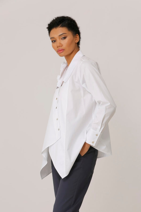Bize Asymmetrical Shirt - Coral