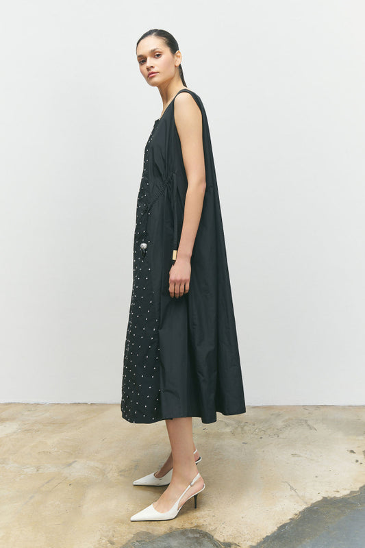 BIZE Sleeveless Taffeta Dress