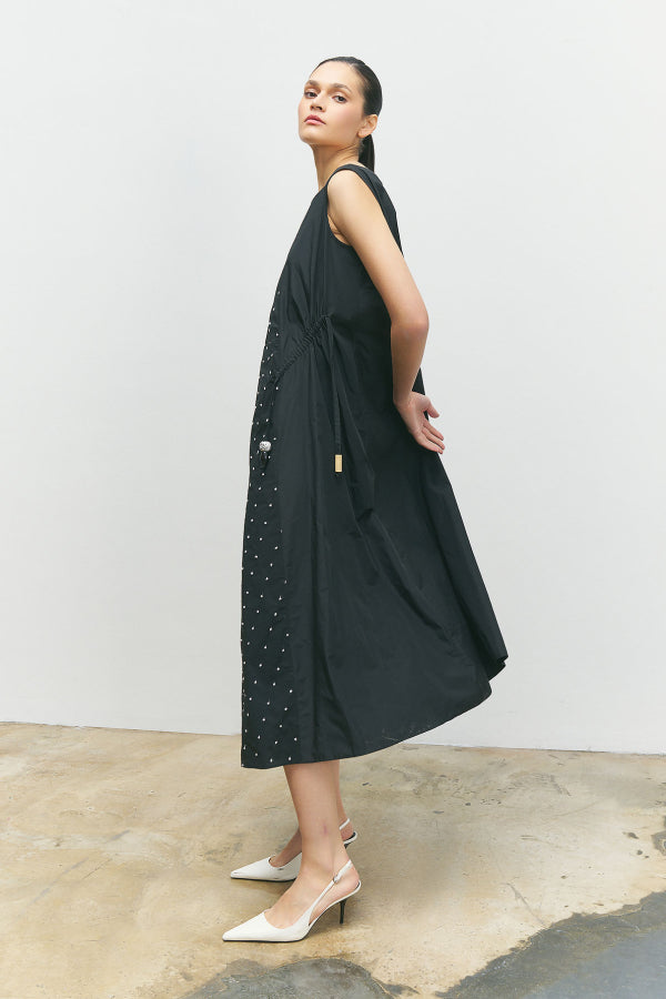 BIZE Sleeveless Taffeta Dress