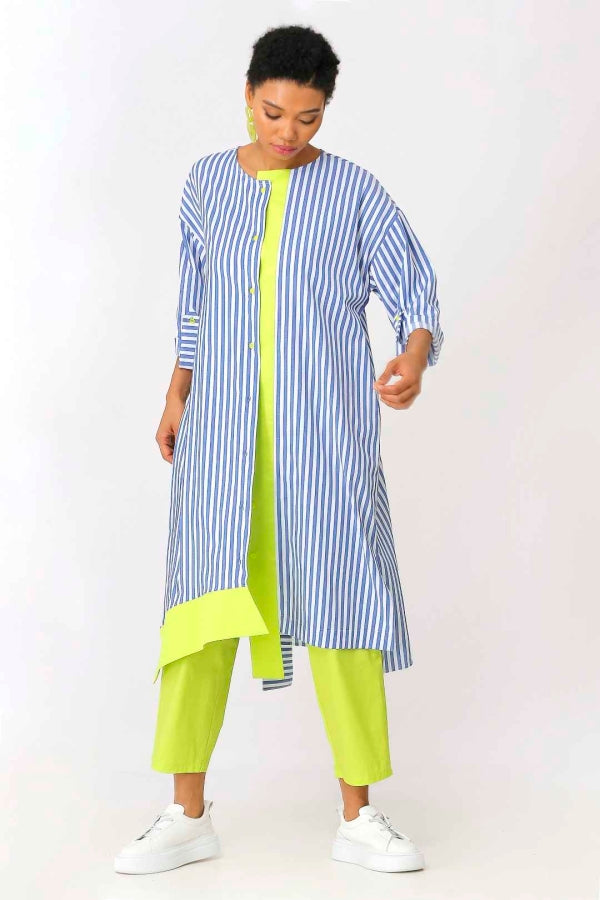 BIZE Striped Shirt Dress