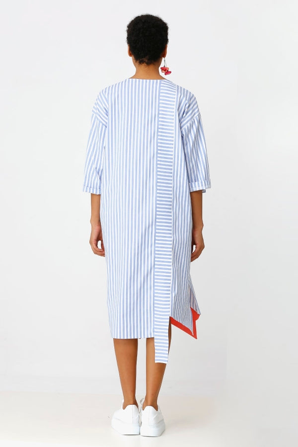 BIZE Striped Shirt Dress