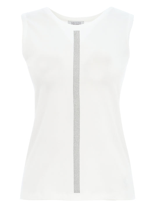 Dolcezza Embellished Cotton Top “Sporty Chic” (25134) 2 colours