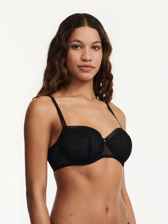 Chantelle  C Jolie Lace Unlined Demi Bra - Black