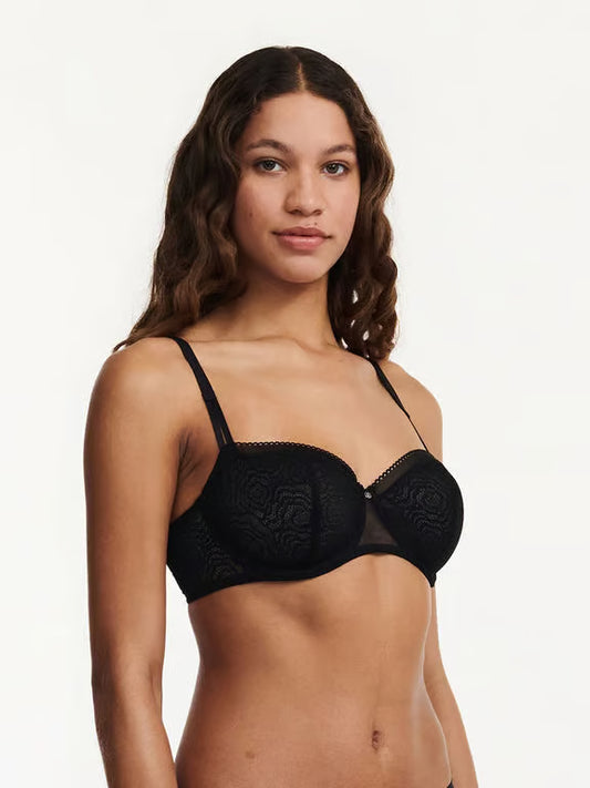 Chantelle  C Jolie Lace Unlined Demi Bra - Black