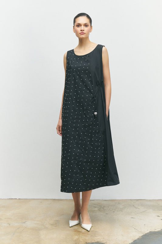 BIZE Sleeveless Taffeta Dress